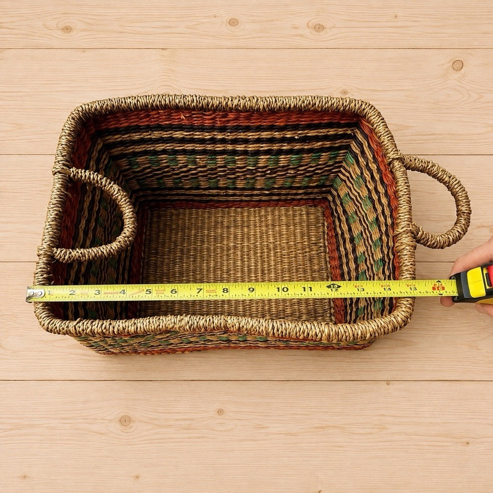 Handwoven Natural Seagrass Storage Basket[K] - Picture 9 of 9
